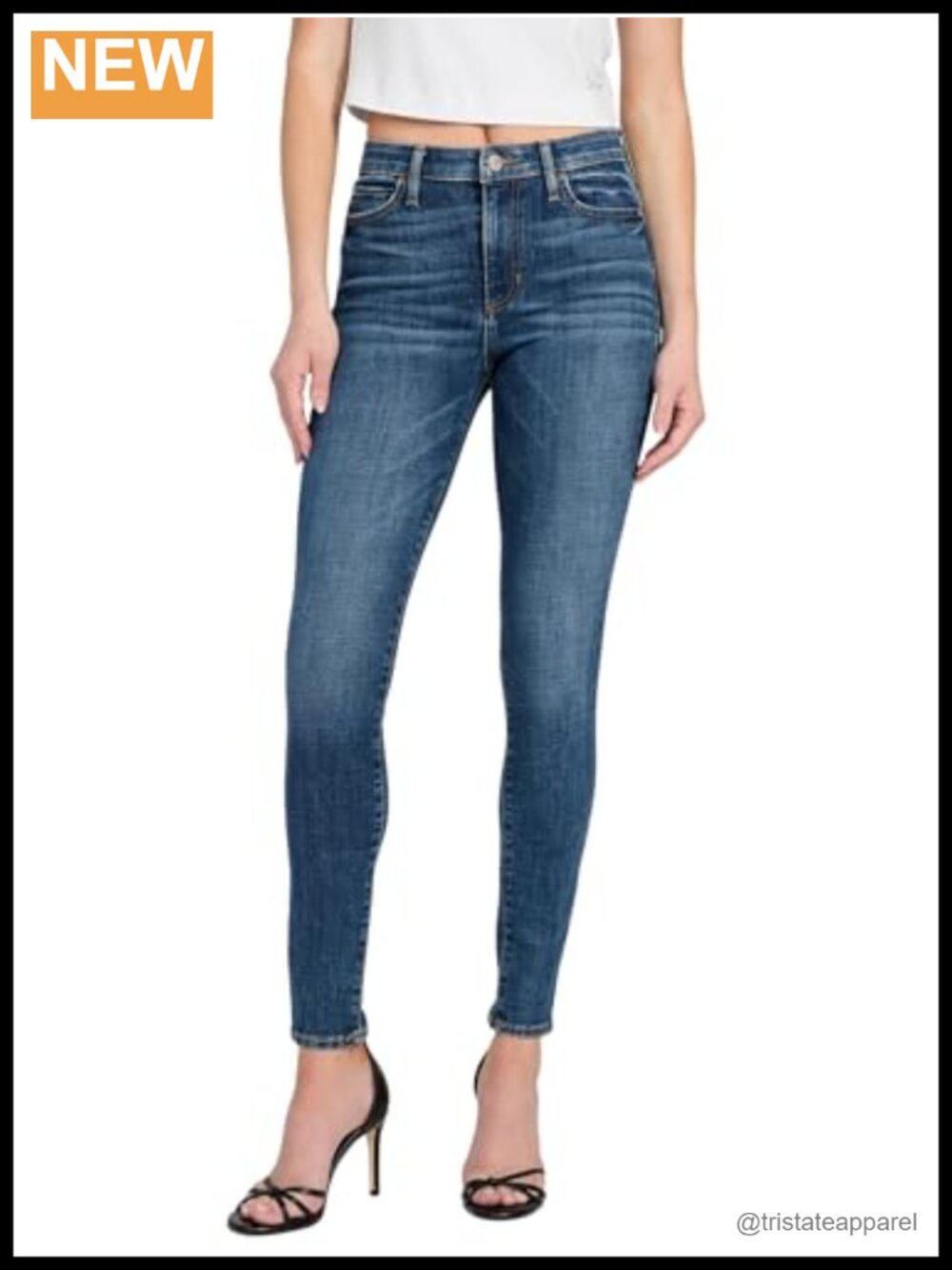High Rise 1981 Skinny Jeans Stretch Denim Cotton Recycled Polyester